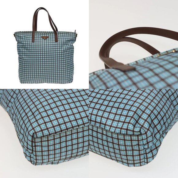 PRADA Hand Bag Nylon 2way Light Blue B2600G Auth 80981V - Picture 14 of 15